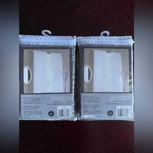 Preston Sheer Rod Pocket Panels Gray 52in x 84in Two Panels